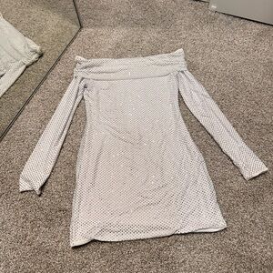 Elegant Long Sleeve Polka Dot Dress